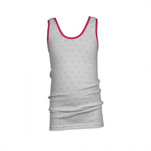 Beeren meisjes hemd wit/roze met stipje