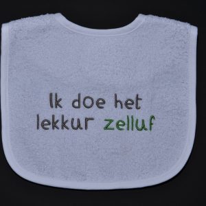 Slabbetje Ik doe het lekker zelluf