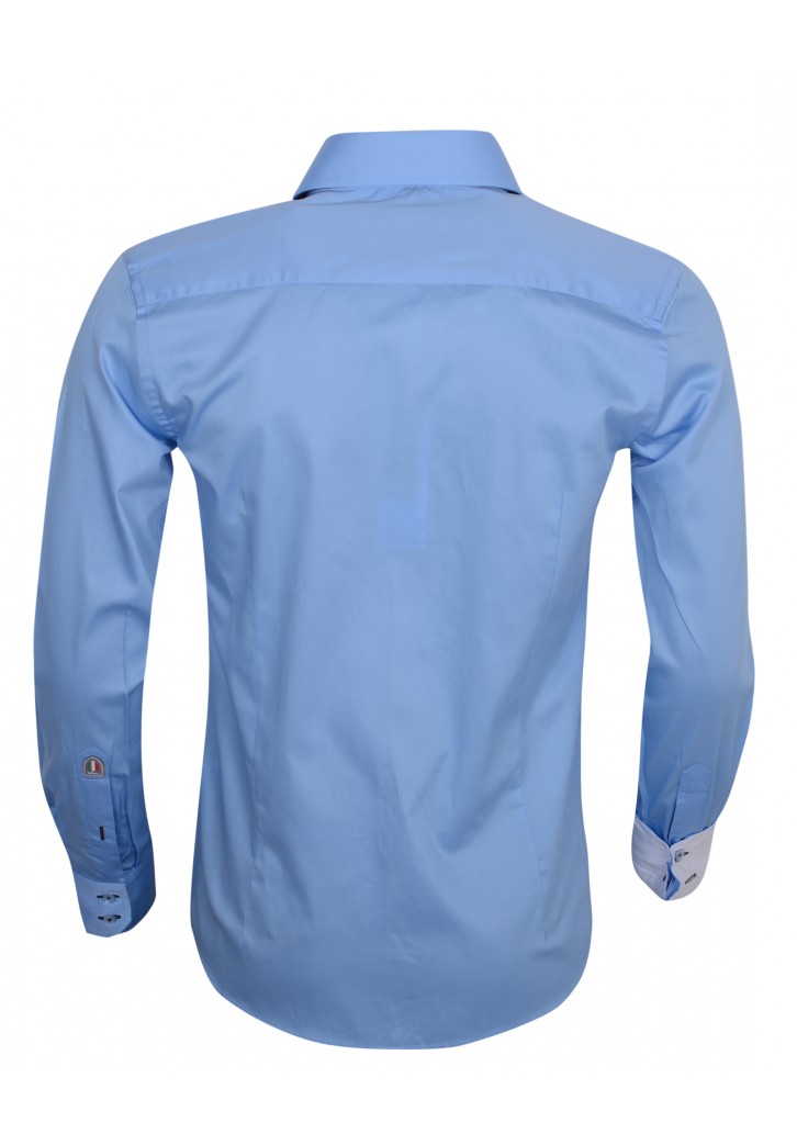 WAM Denim Lblauw 75188 – Slimflit Overhemd – Schitterend Italiaans Design Het Koetsje