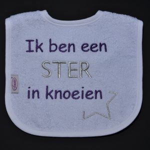 Slabbetje Ik ben een ster in knoeien