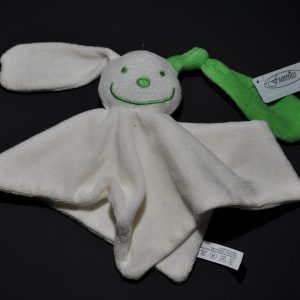 Funnies Tutpoppetje met gekleurd oor ecru/groen