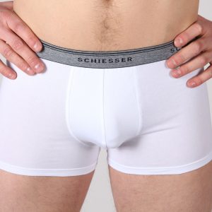 Schiesser Heren short 95/5 wit en zwart