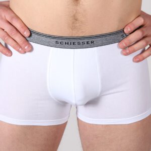 Schiesser Heren short 95/5 wit en zwart