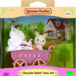 Sylvanian Families (5018) Set Tweeling Chocoladekonijn Kinderwagen