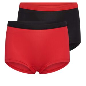 Mix en Match meisjes boxershort rood-zwart 2-pack
