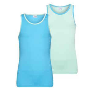 Mix en Match Meisjes hemd turquoise-mint 2-pack